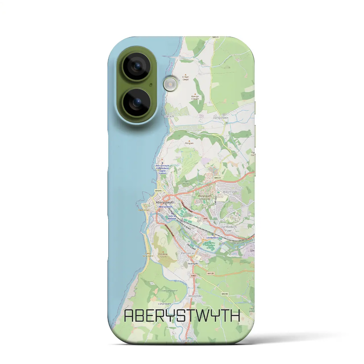 【アベリストウィス(イギリス)】地図柄iPhoneケース(バックカバータイプ)