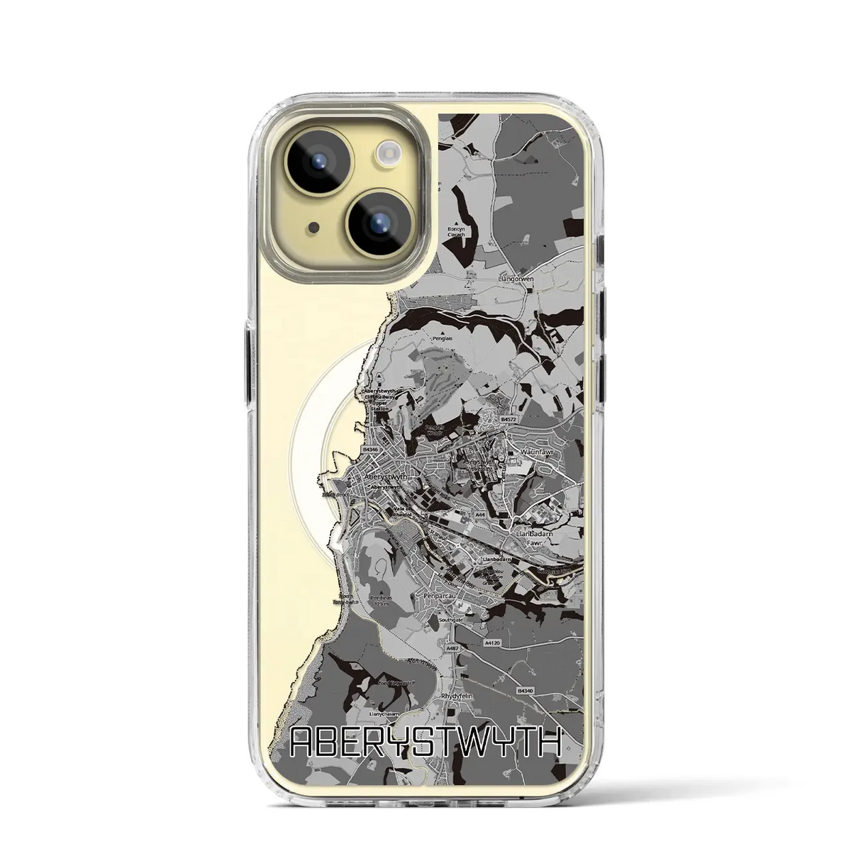 【アベリストウィス(イギリス)】地図柄iPhoneケース(MagSafeタイプ)