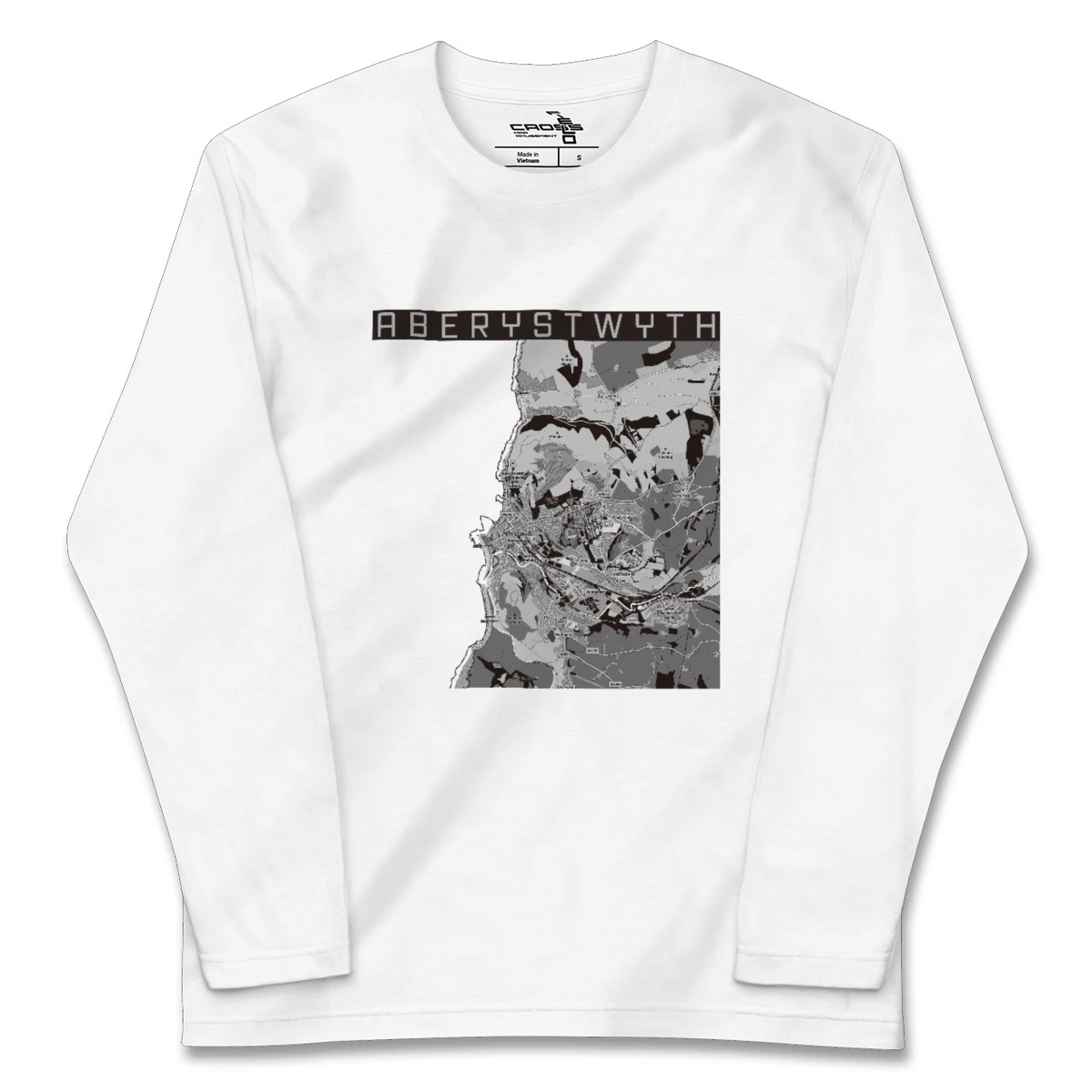 【アベリストウィス(イギリス)】地図柄ロングスリーブTシャツ