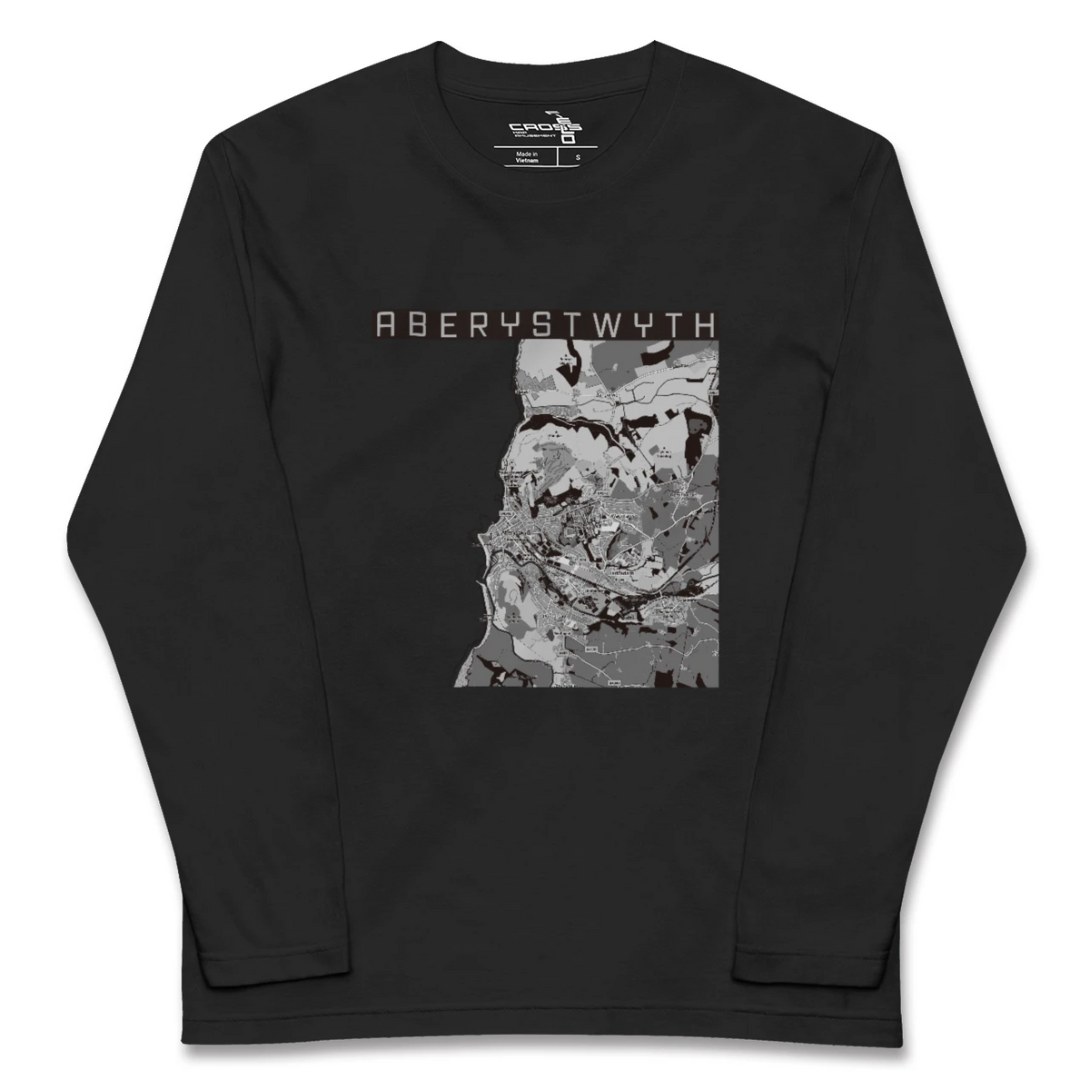 【アベリストウィス(イギリス)】地図柄ロングスリーブTシャツ