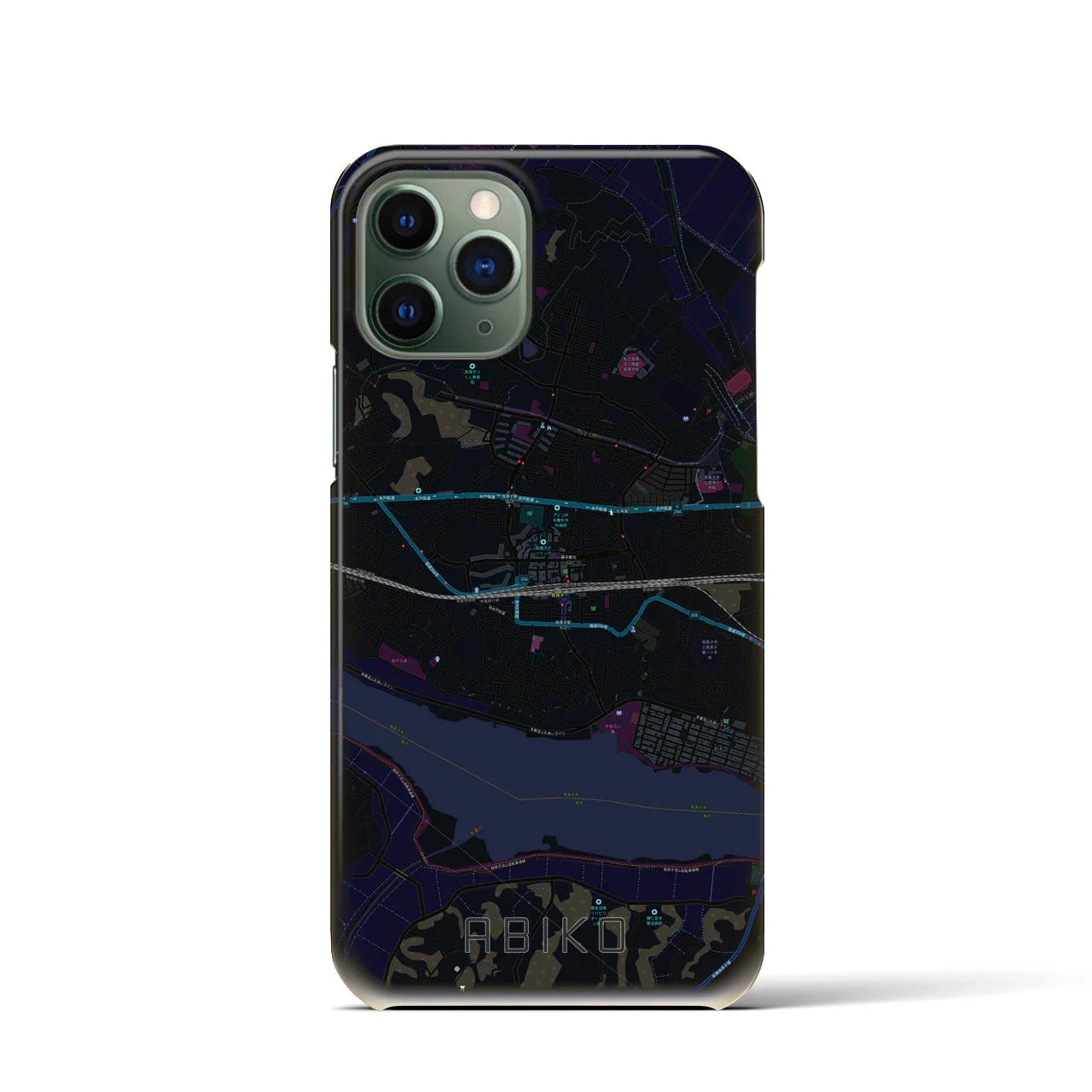 【我孫子(千葉県)】地図柄iPhoneケース(バックカバータイプ)
