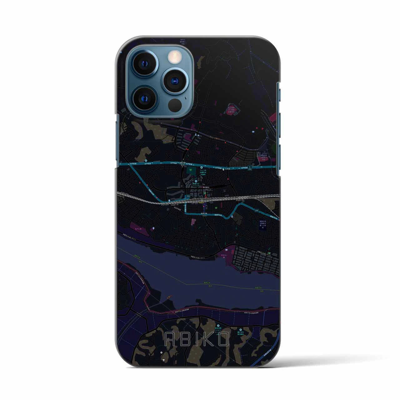 【我孫子(千葉県)】地図柄iPhoneケース(バックカバータイプ)