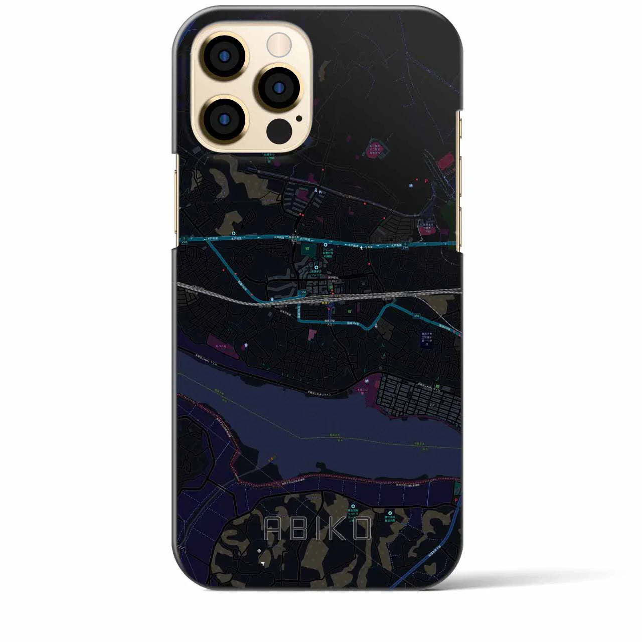 【我孫子(千葉県)】地図柄iPhoneケース(バックカバータイプ)