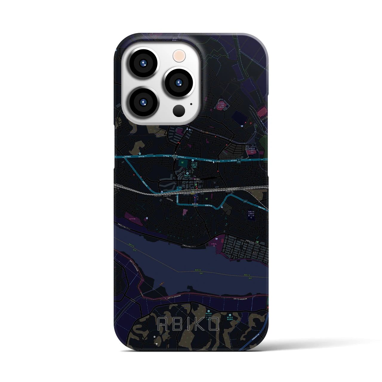 【我孫子(千葉県)】地図柄iPhoneケース(バックカバータイプ)
