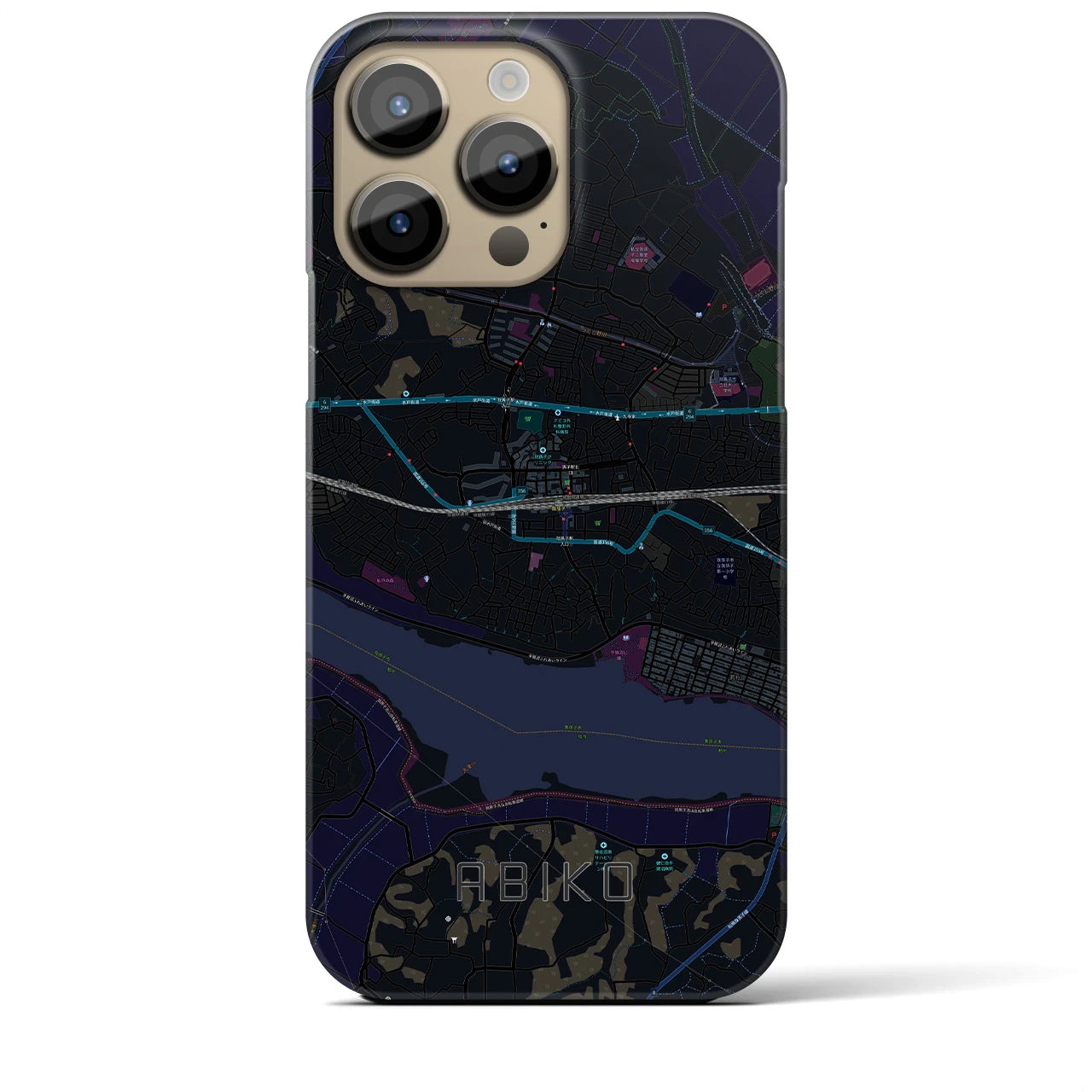 【我孫子(千葉県)】地図柄iPhoneケース(バックカバータイプ)