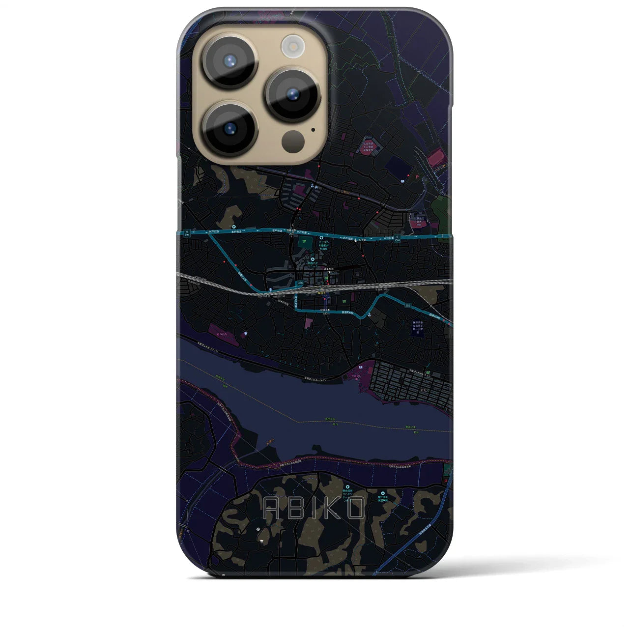 【我孫子(千葉県)】地図柄iPhoneケース(バックカバータイプ)