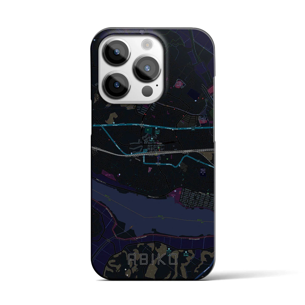 【我孫子(千葉県)】地図柄iPhoneケース(バックカバータイプ)