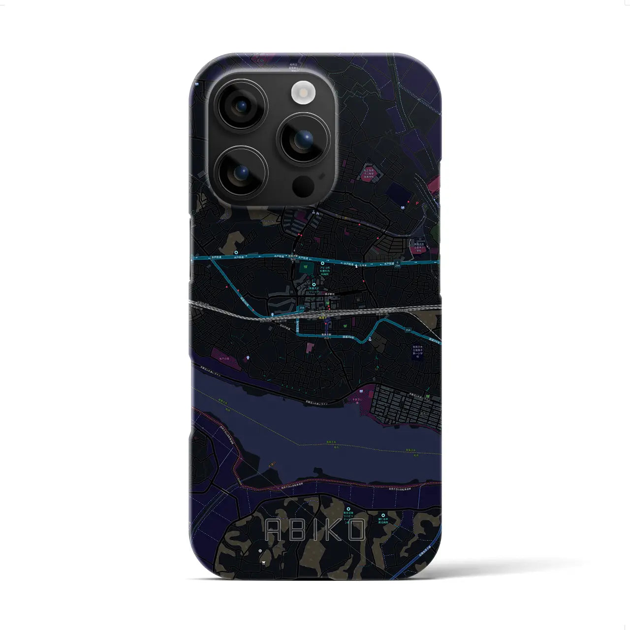 【我孫子(千葉県)】地図柄iPhoneケース(バックカバータイプ)