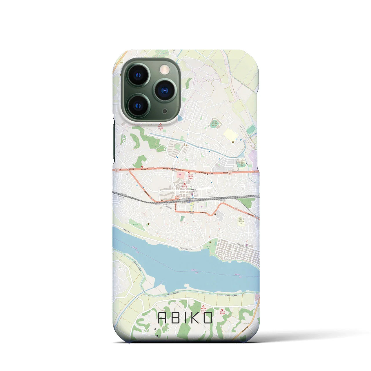 【我孫子(千葉県)】地図柄iPhoneケース(バックカバータイプ)