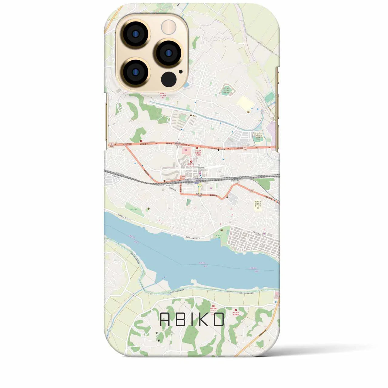 【我孫子(千葉県)】地図柄iPhoneケース(バックカバータイプ)