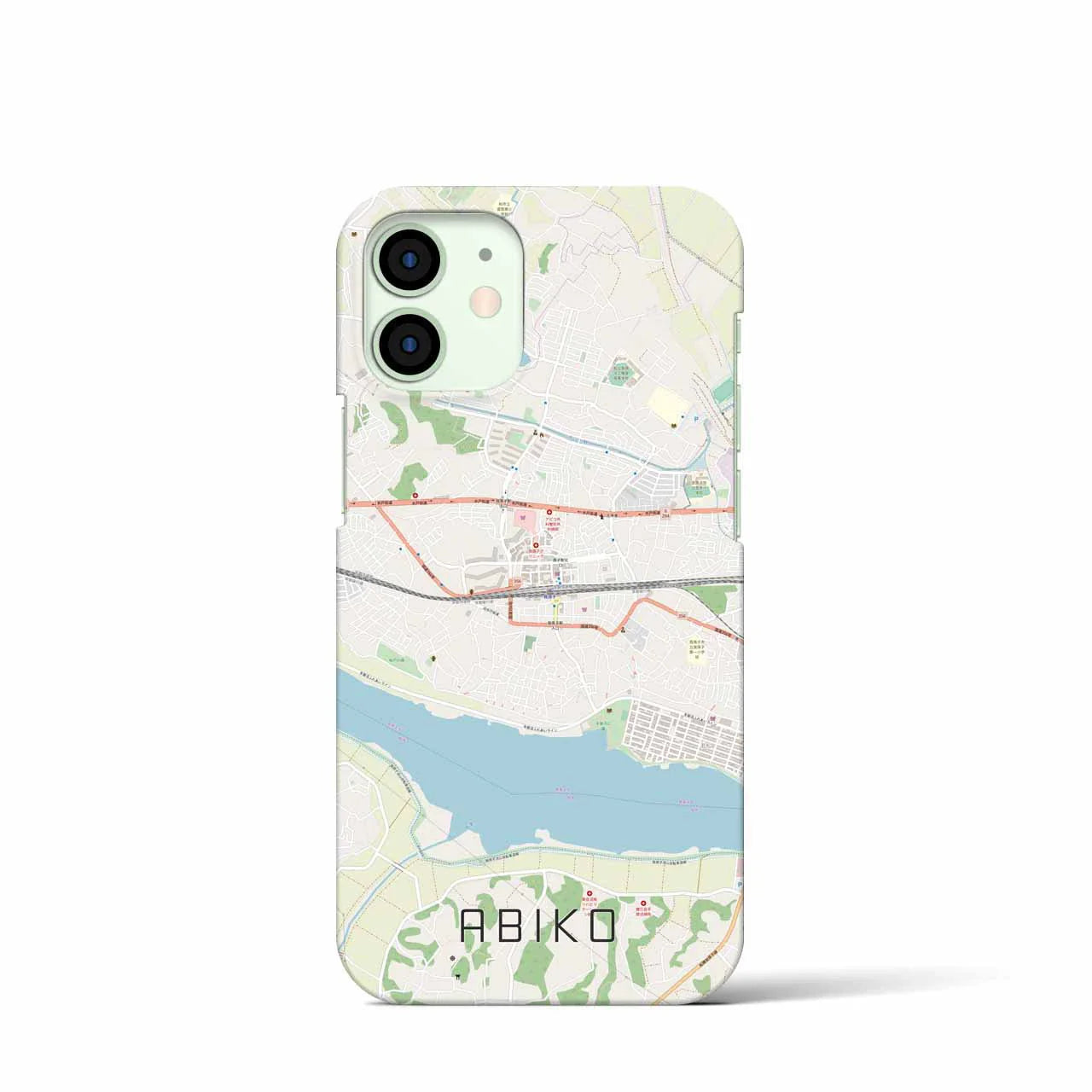 【我孫子(千葉県)】地図柄iPhoneケース(バックカバータイプ)