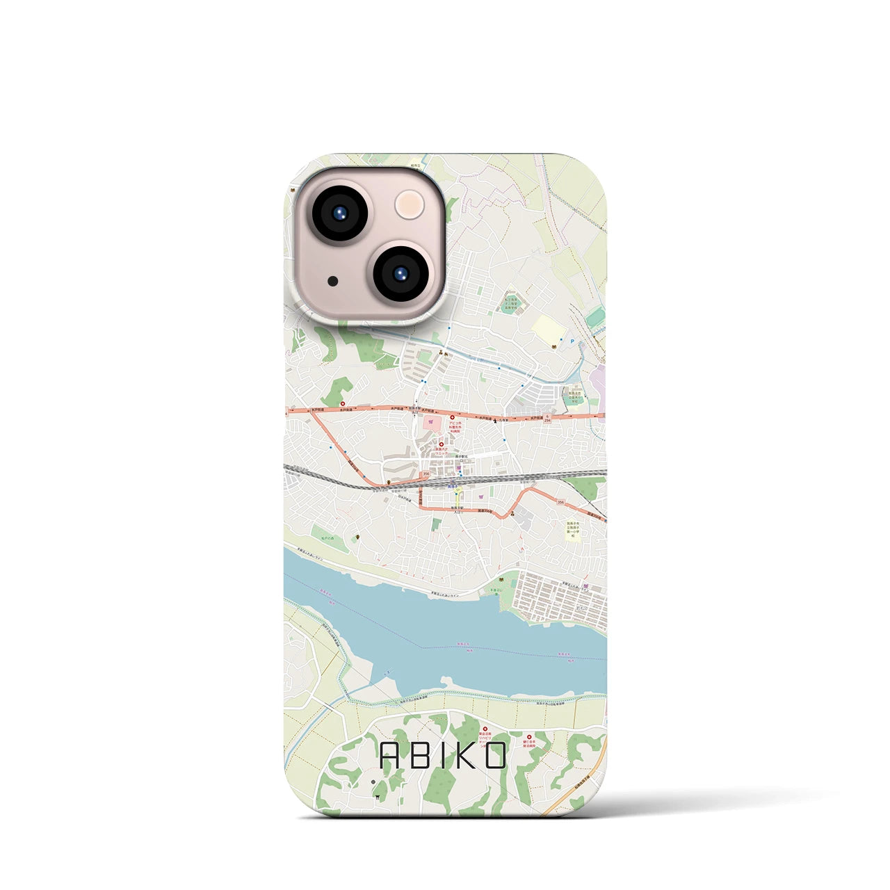 【我孫子(千葉県)】地図柄iPhoneケース(バックカバータイプ)