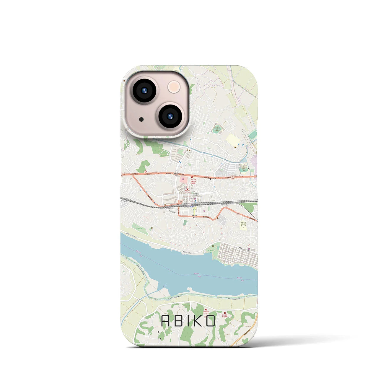 【我孫子(千葉県)】地図柄iPhoneケース(バックカバータイプ)