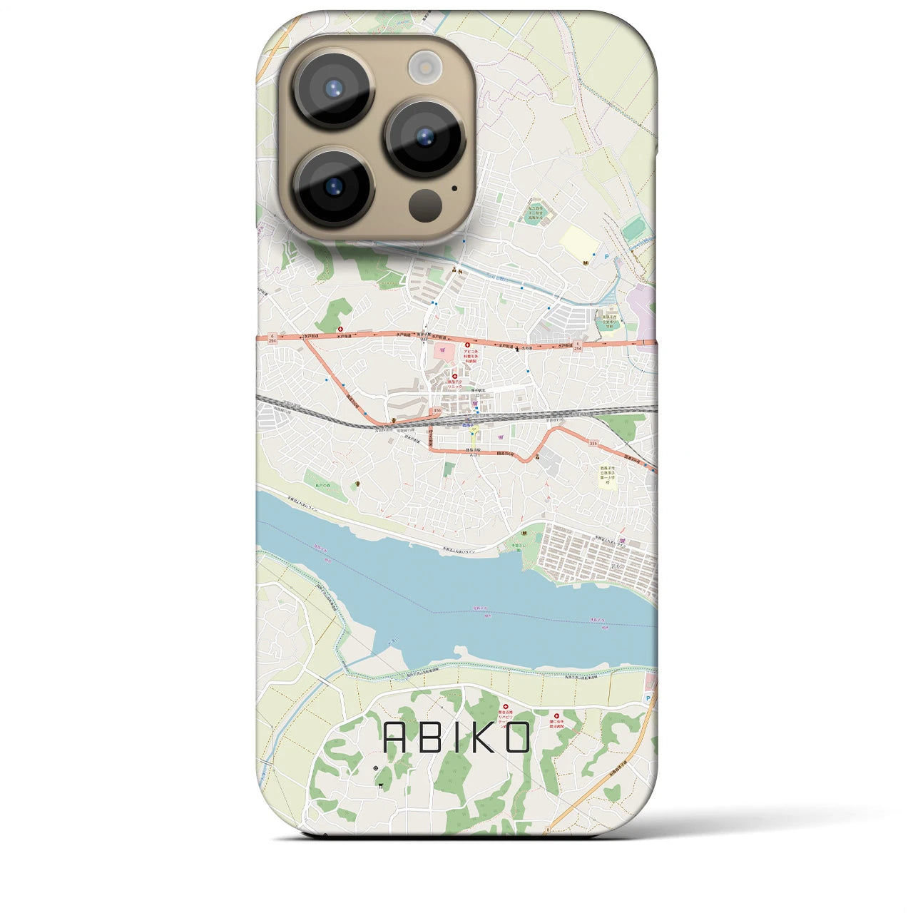 【我孫子(千葉県)】地図柄iPhoneケース(バックカバータイプ)