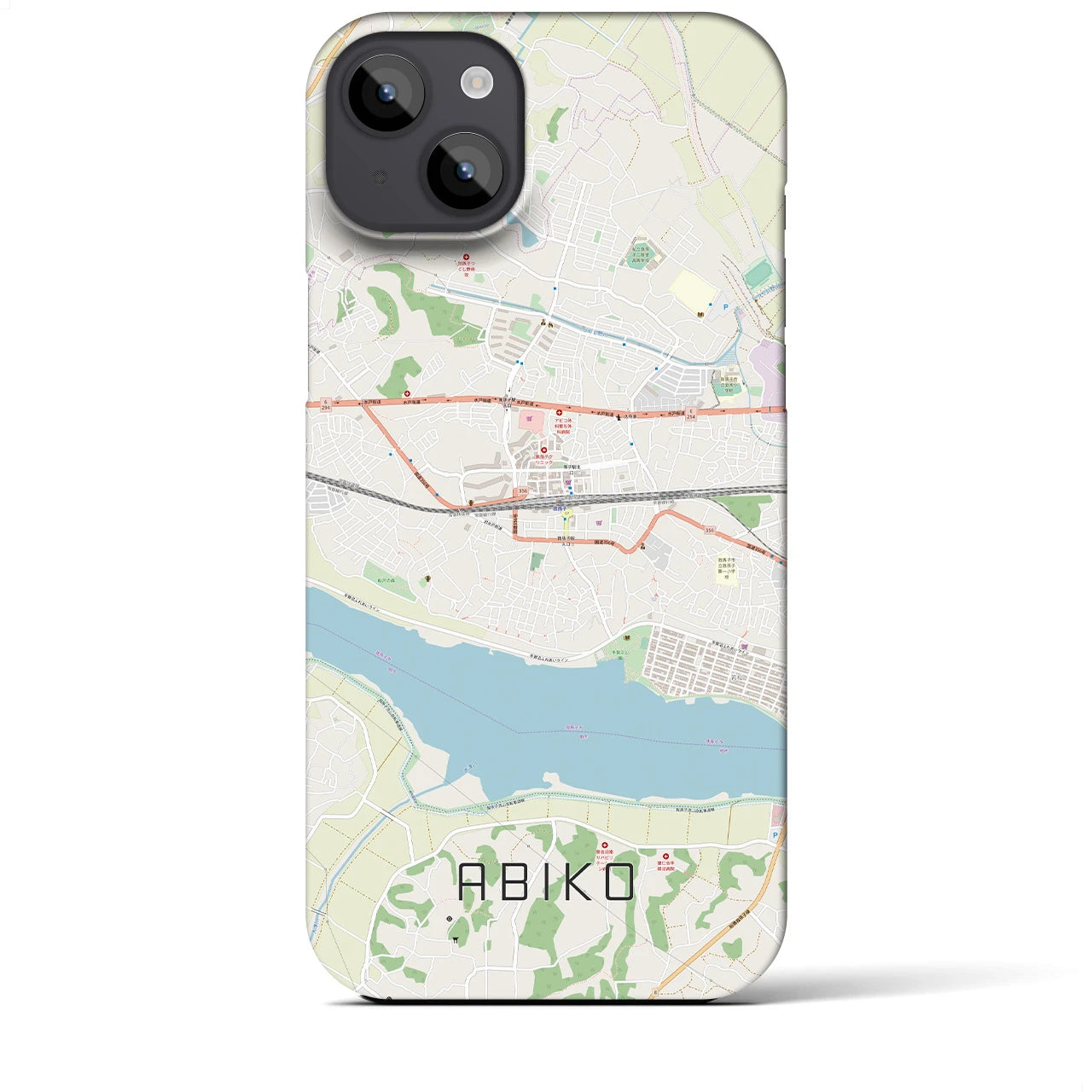 【我孫子(千葉県)】地図柄iPhoneケース(バックカバータイプ)