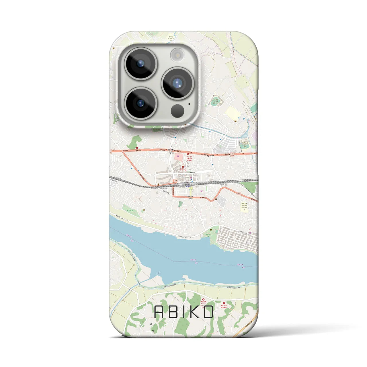 【我孫子(千葉県)】地図柄iPhoneケース(バックカバータイプ)