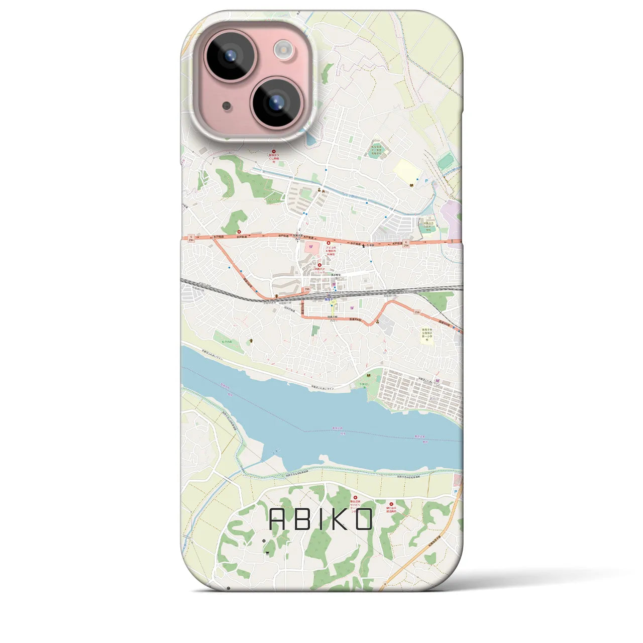 【我孫子(千葉県)】地図柄iPhoneケース(バックカバータイプ)
