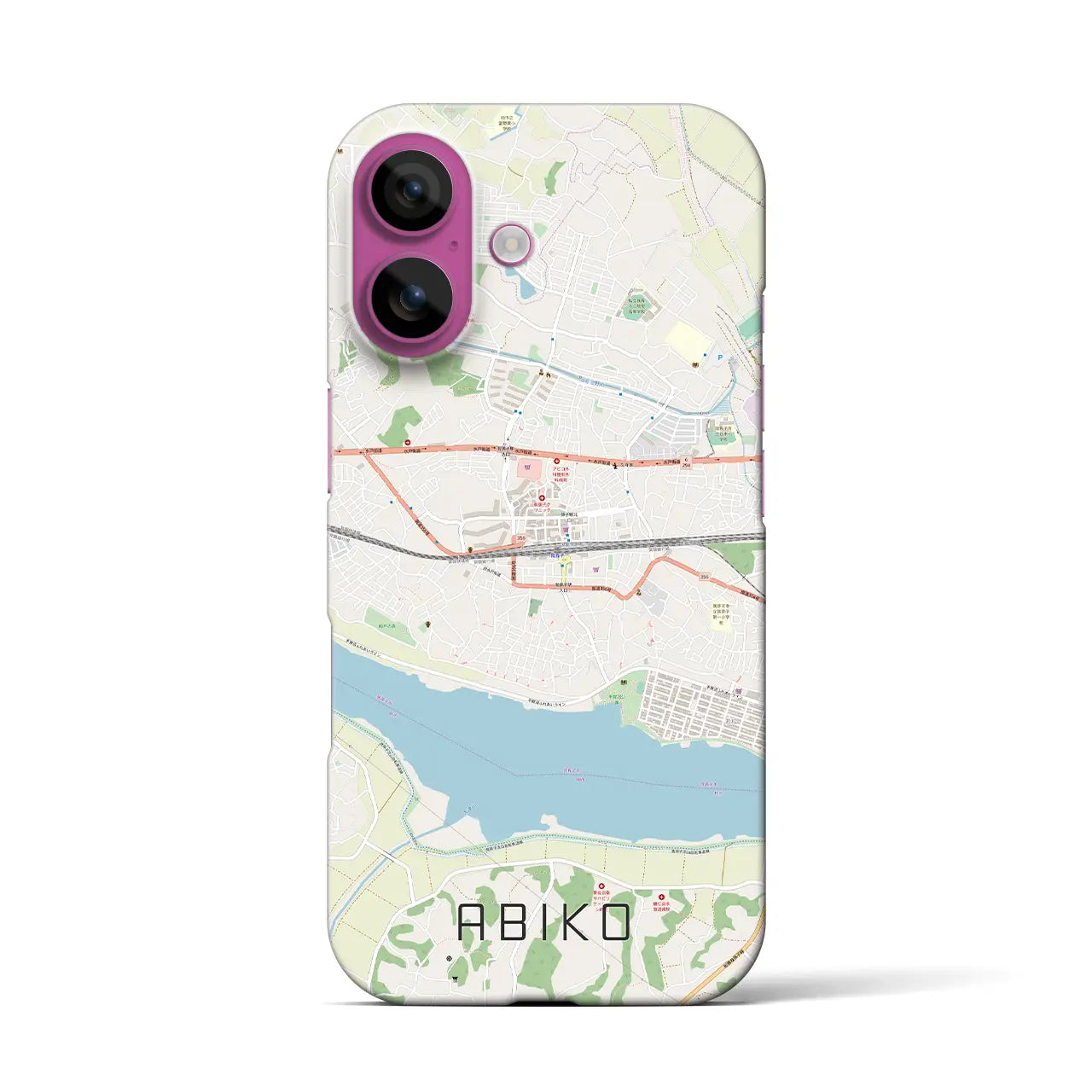 【我孫子(千葉県)】地図柄iPhoneケース(バックカバータイプ)
