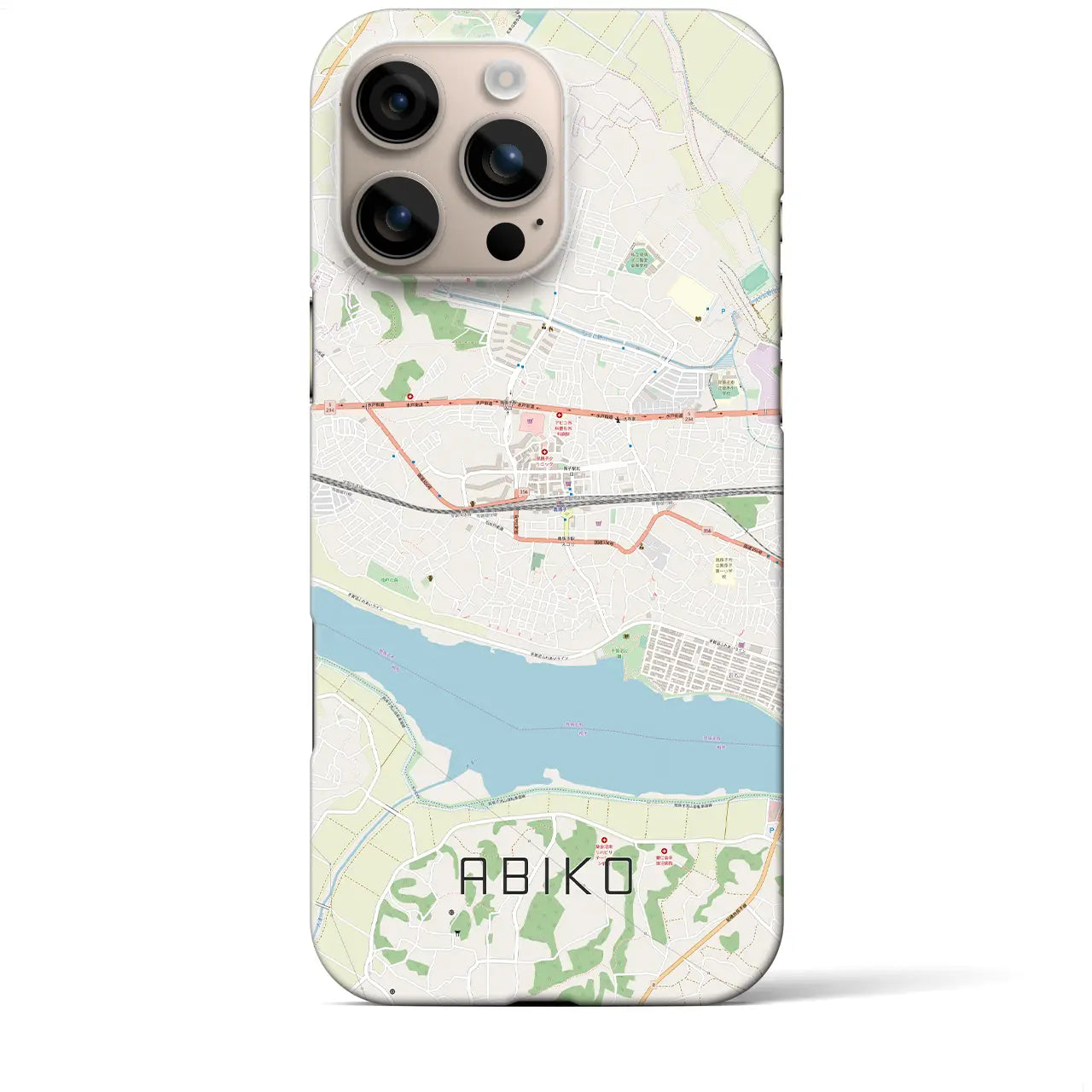 【我孫子(千葉県)】地図柄iPhoneケース(バックカバータイプ)