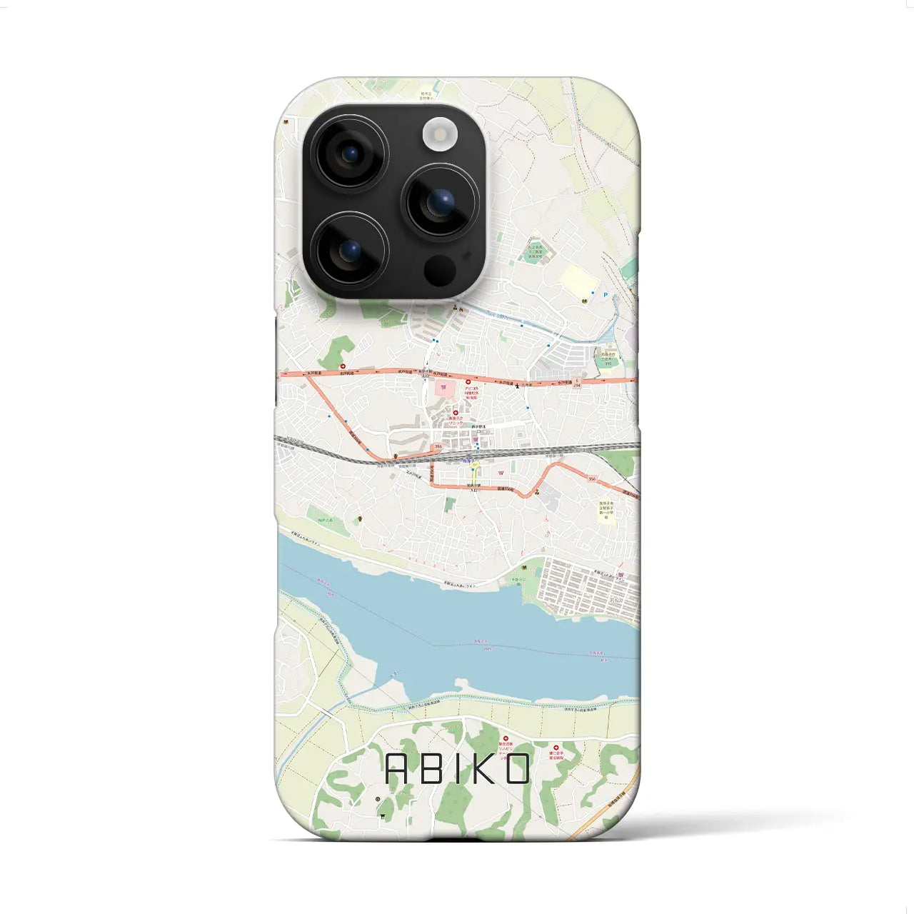 【我孫子(千葉県)】地図柄iPhoneケース(バックカバータイプ)