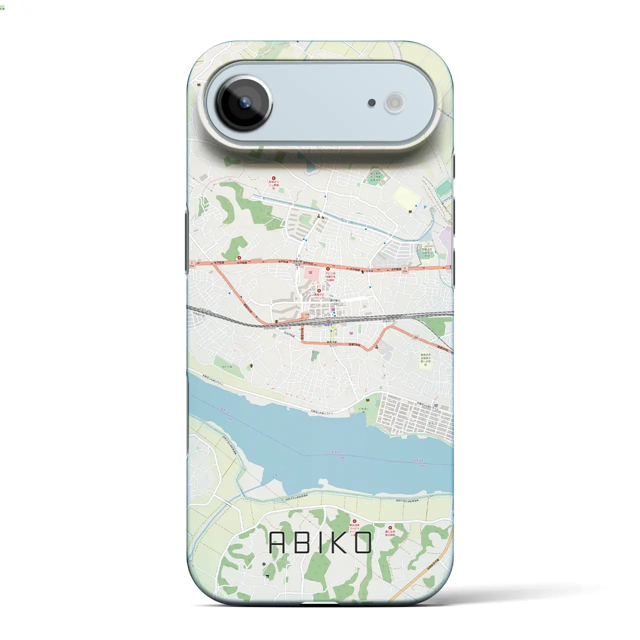 【我孫子(千葉県)】地図柄iPhoneケース(バックカバータイプ)ナチュラル・iPhone 17 Pro Max 用