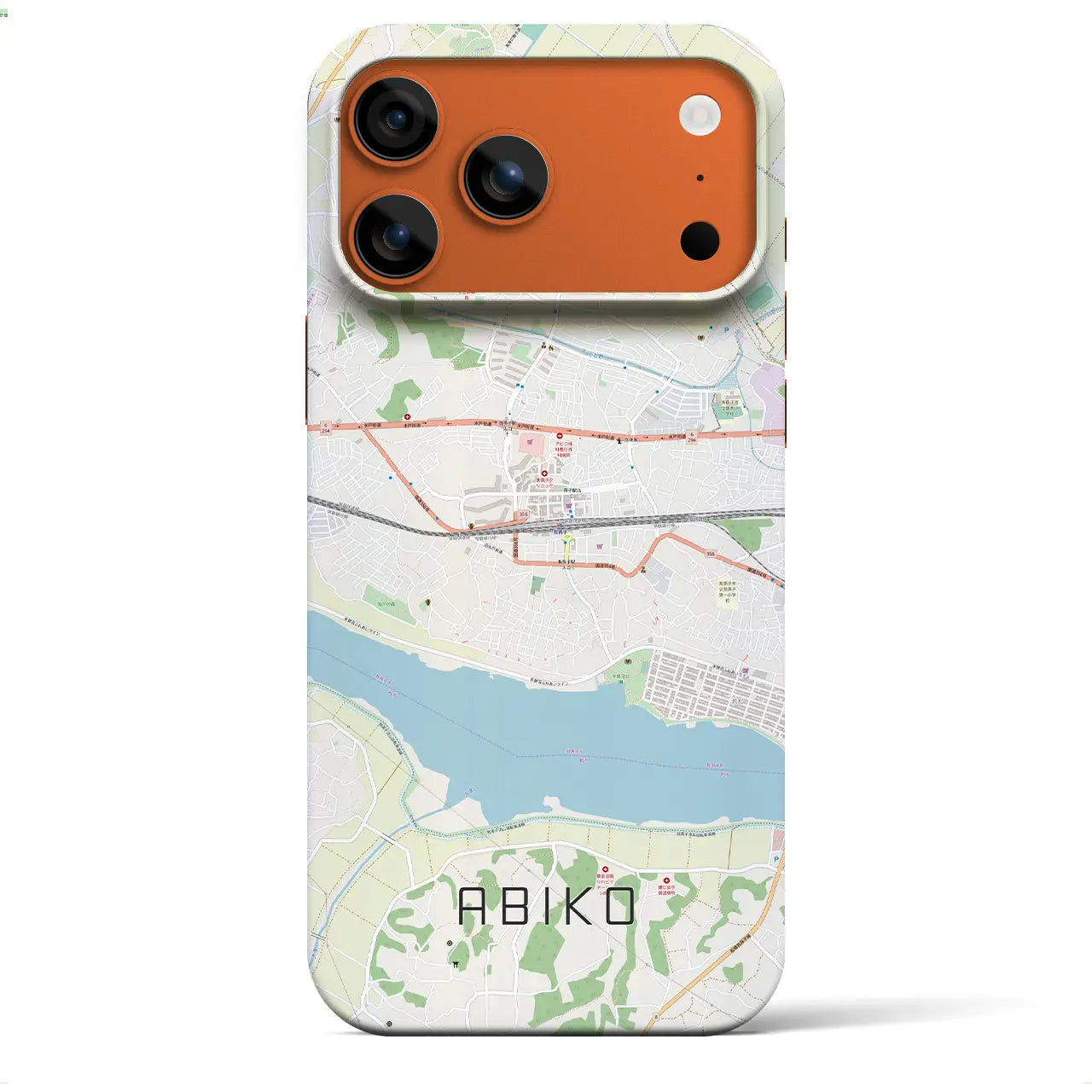 【我孫子(千葉県)】地図柄iPhoneケース(バックカバータイプ)