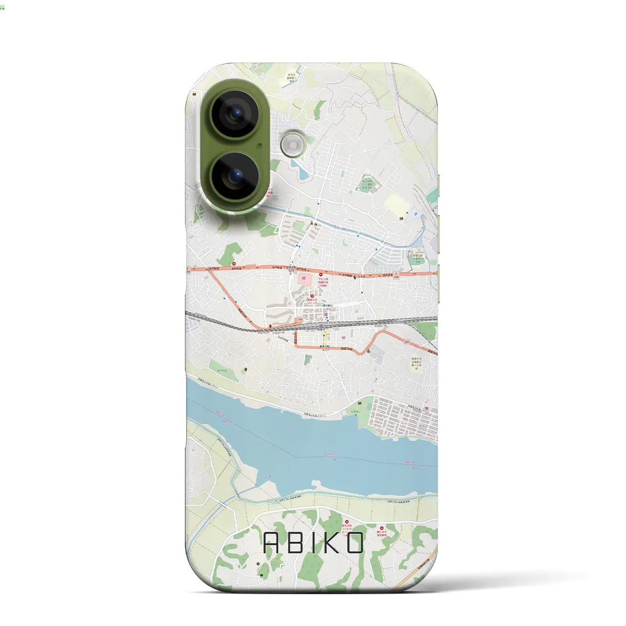 【我孫子(千葉県)】地図柄iPhoneケース(バックカバータイプ)