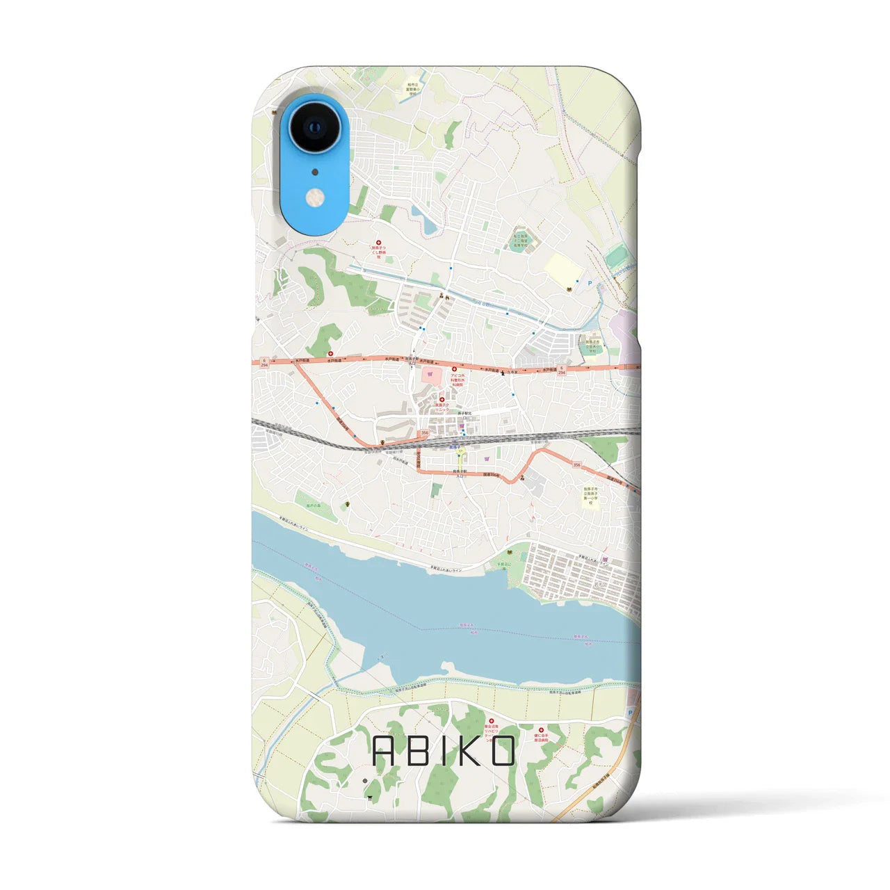 【我孫子(千葉県)】地図柄iPhoneケース(バックカバータイプ)