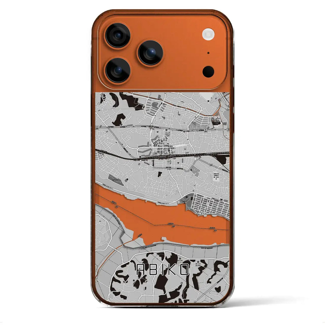 【我孫子(千葉県)】地図柄iPhoneケース(クリアタイプ)