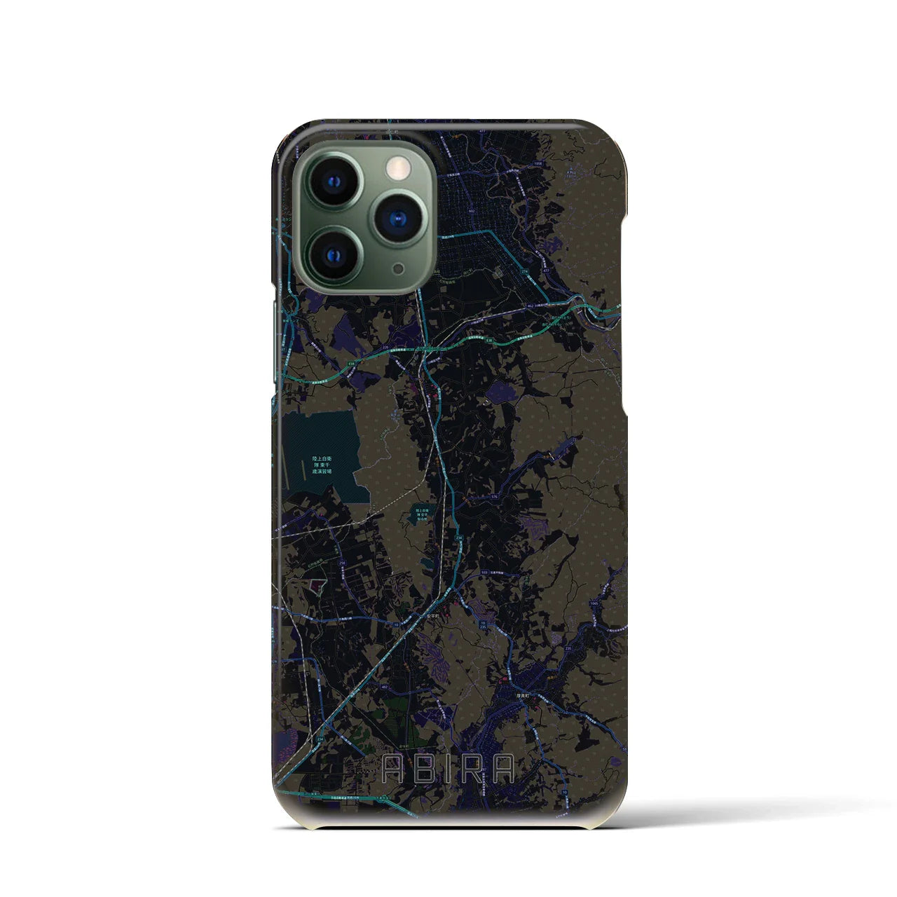 【安平(北海道)】地図柄iPhoneケース(バックカバータイプ)