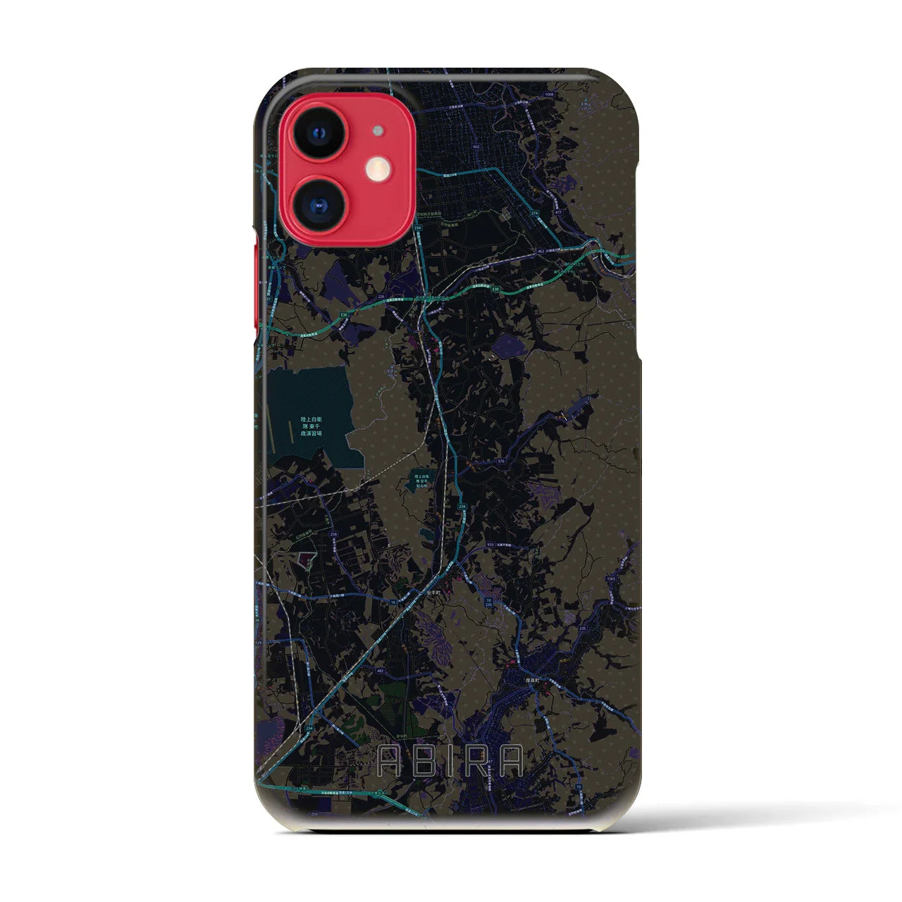 【安平(北海道)】地図柄iPhoneケース(バックカバータイプ)