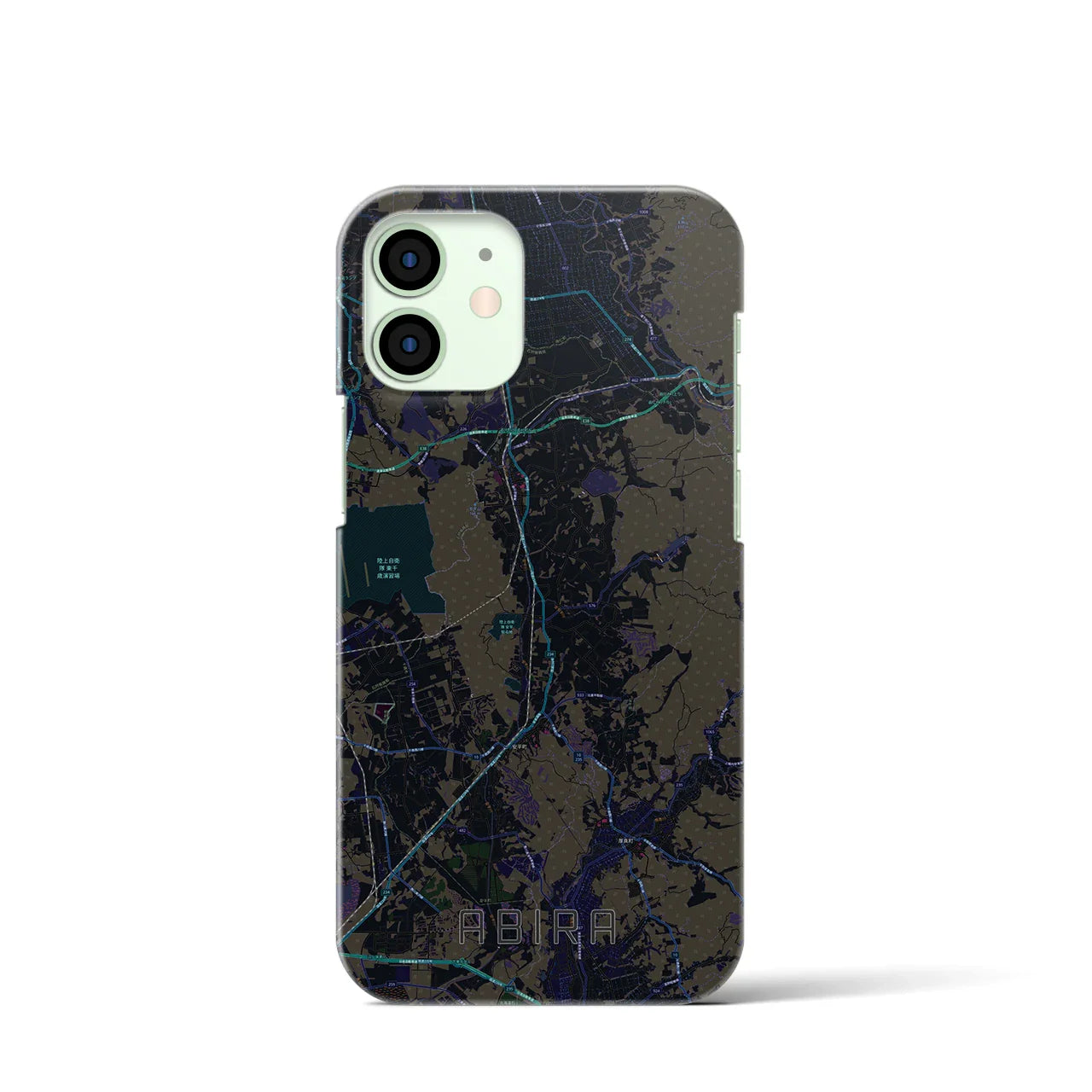 【安平(北海道)】地図柄iPhoneケース(バックカバータイプ)