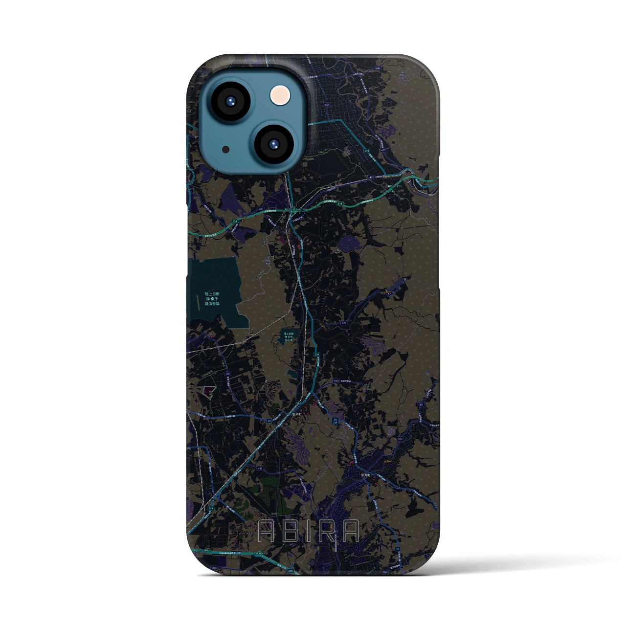 【安平(北海道)】地図柄iPhoneケース(バックカバータイプ)