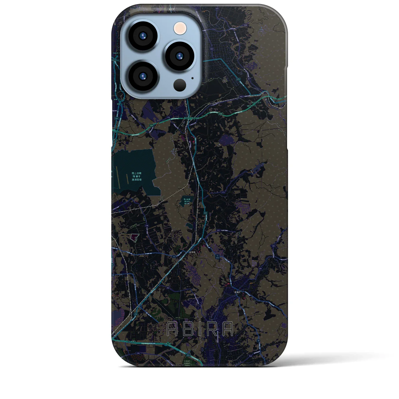 【安平(北海道)】地図柄iPhoneケース(バックカバータイプ)