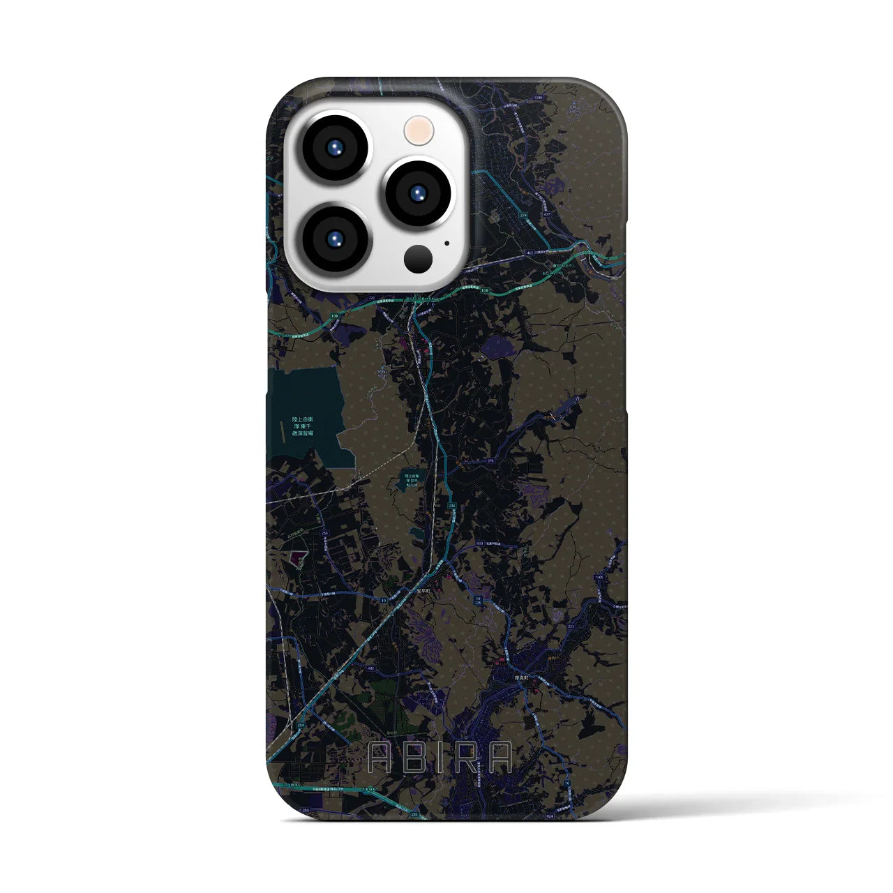 【安平(北海道)】地図柄iPhoneケース(バックカバータイプ)