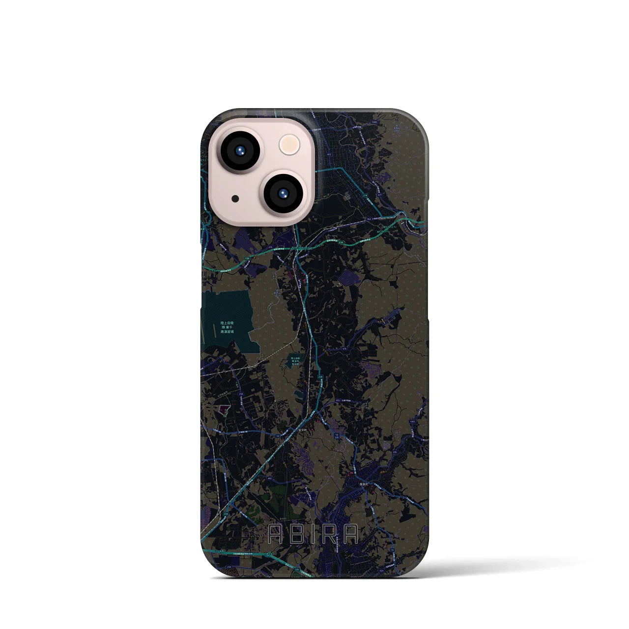 【安平(北海道)】地図柄iPhoneケース(バックカバータイプ)