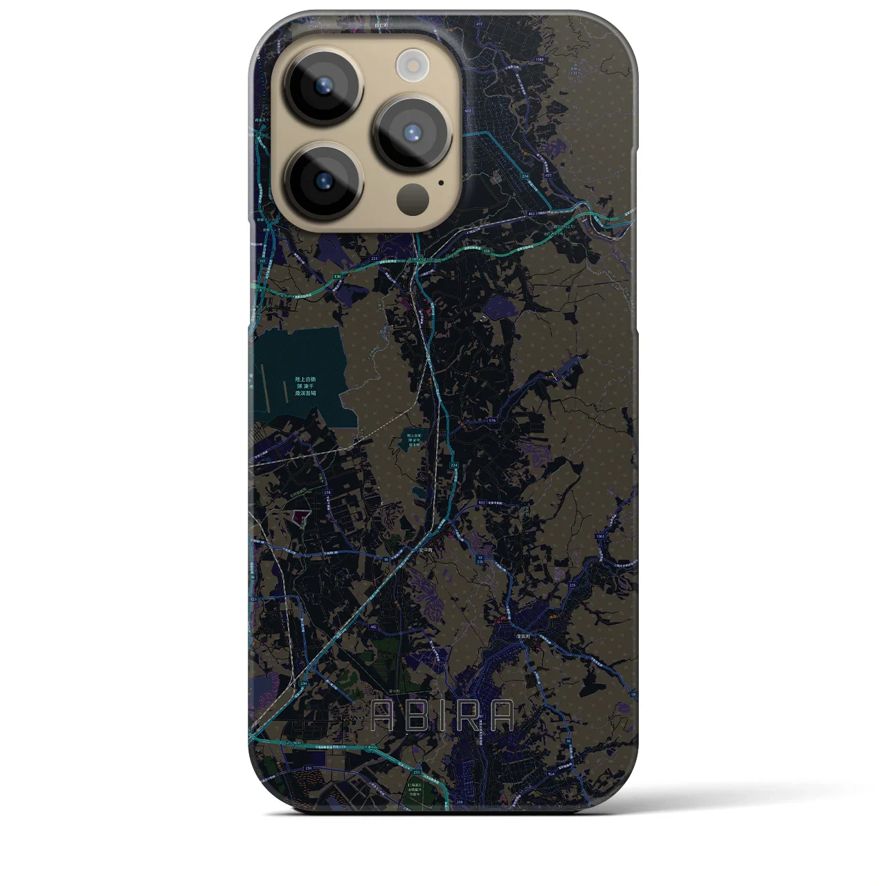 【安平(北海道)】地図柄iPhoneケース(バックカバータイプ)