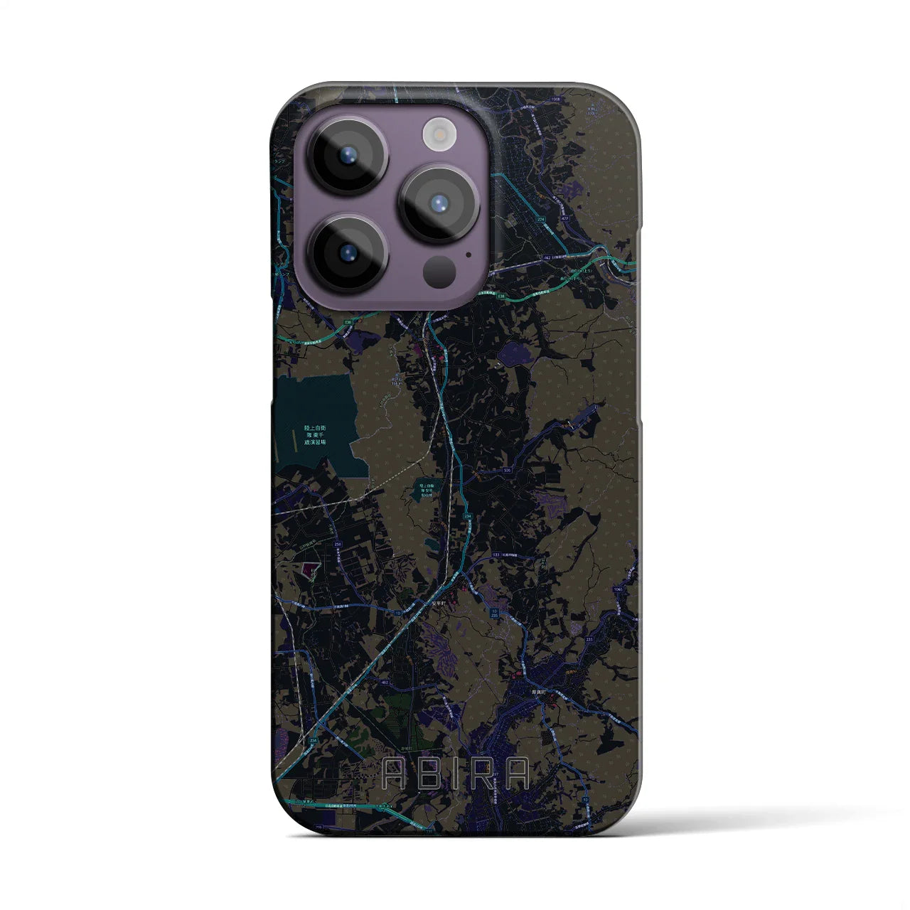 【安平(北海道)】地図柄iPhoneケース(バックカバータイプ)