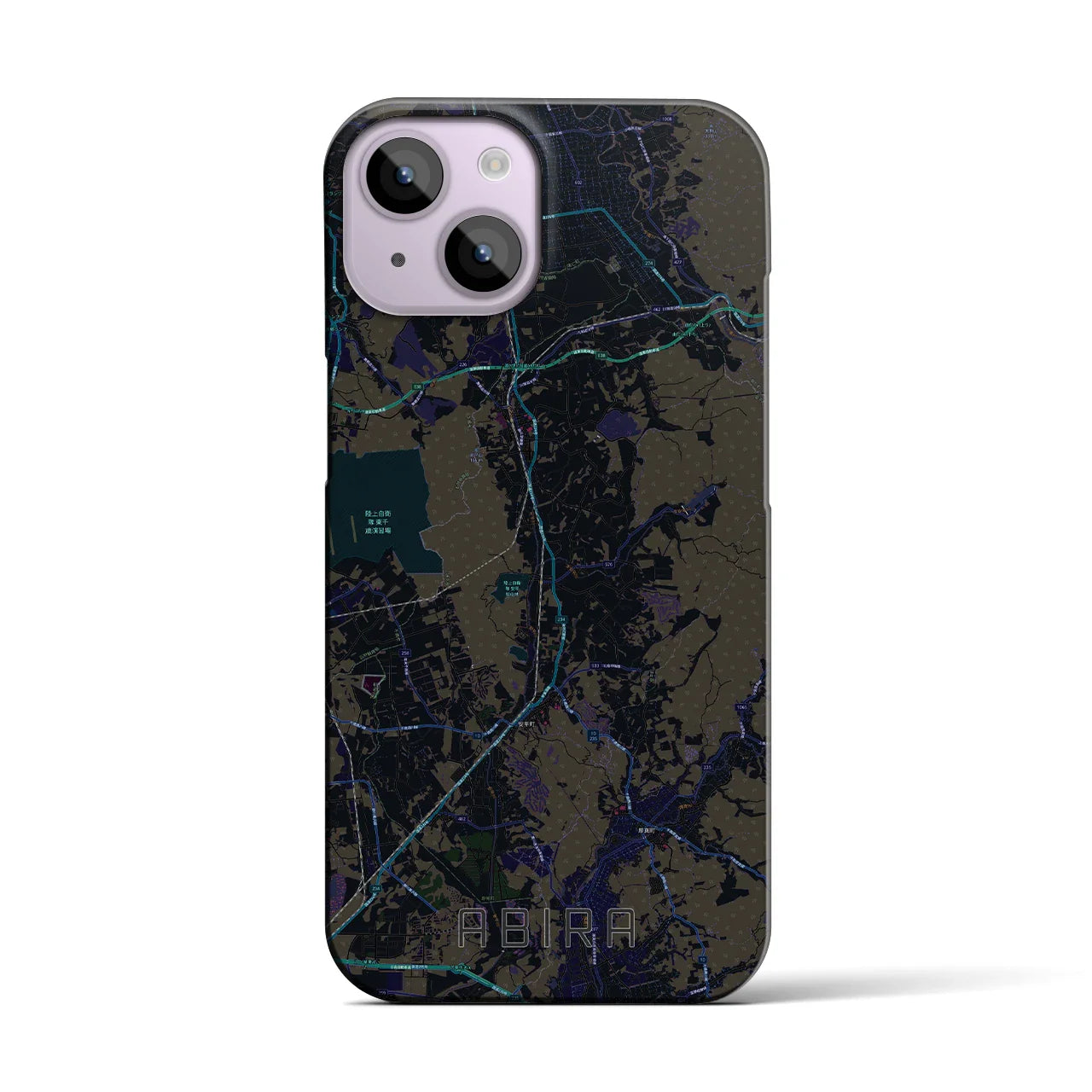 【安平(北海道)】地図柄iPhoneケース(バックカバータイプ)