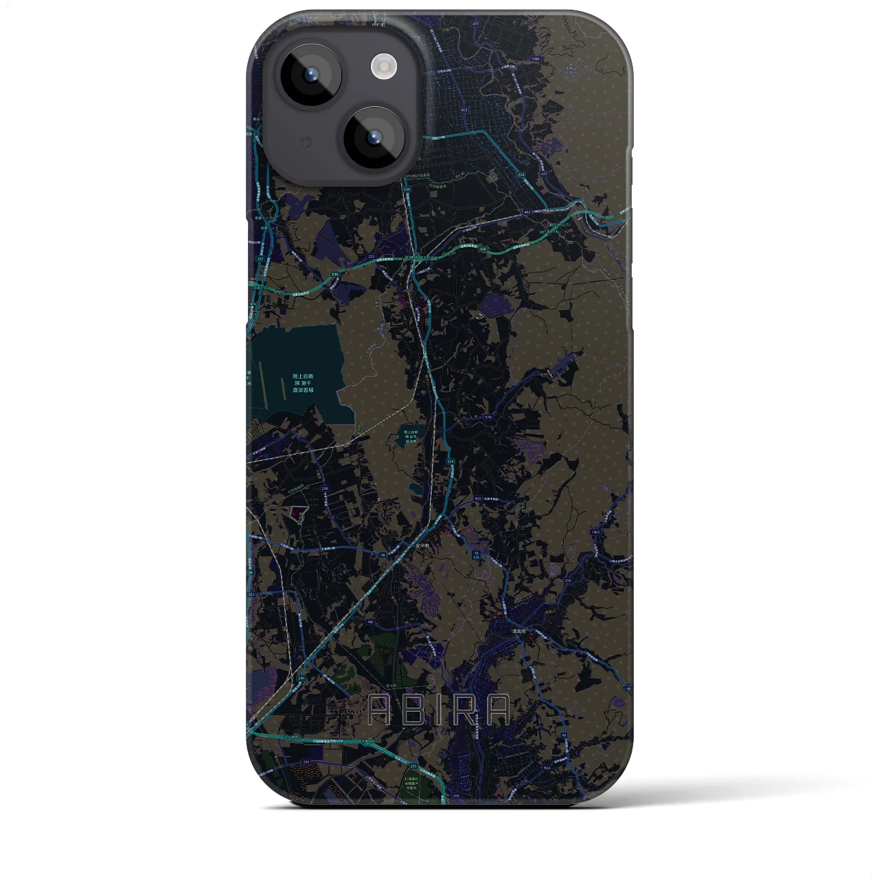 【安平(北海道)】地図柄iPhoneケース(バックカバータイプ)