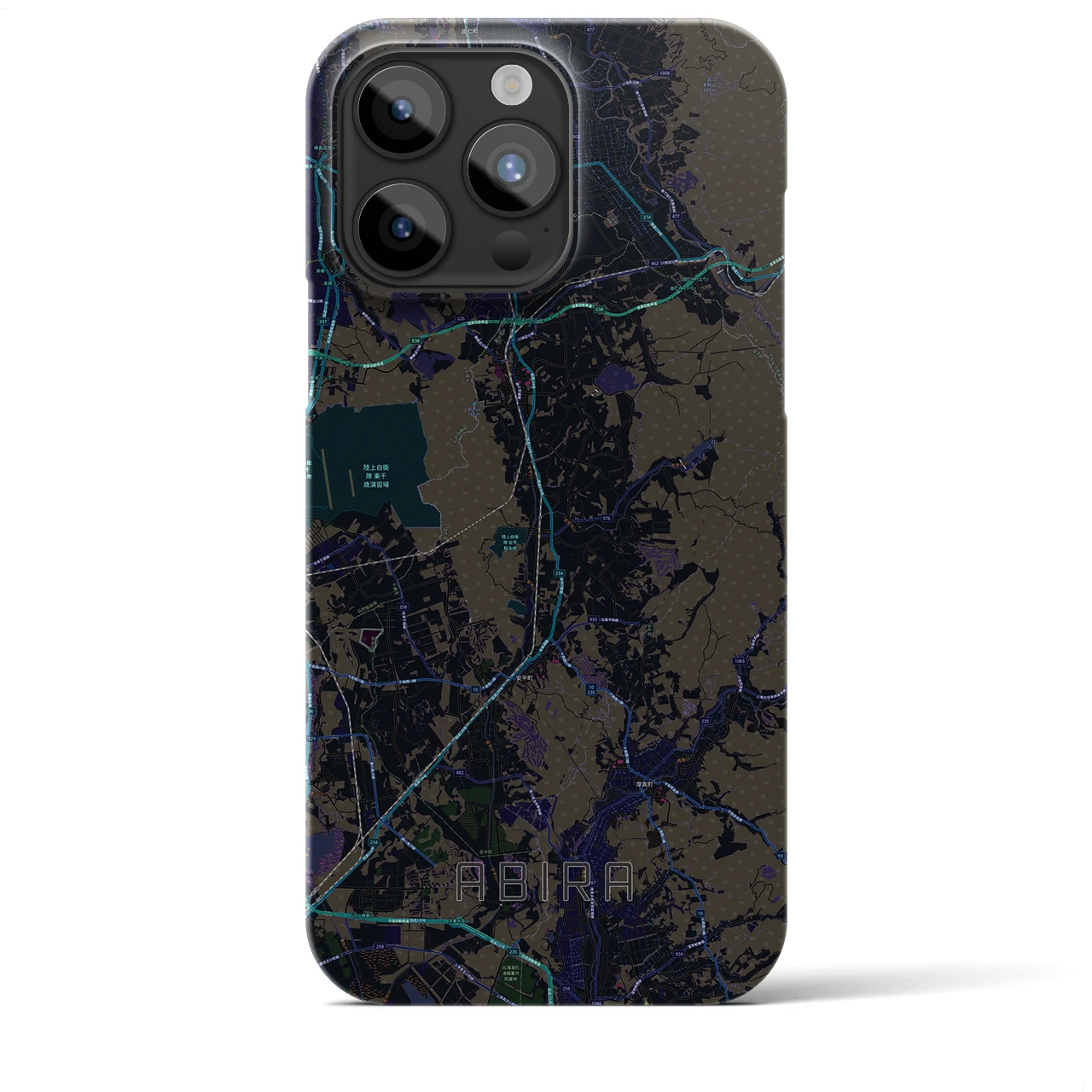 【安平(北海道)】地図柄iPhoneケース(バックカバータイプ)