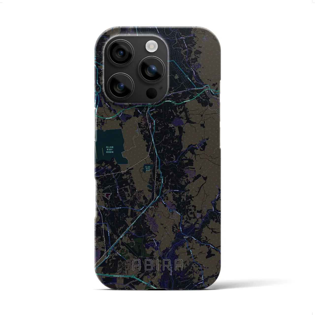 【安平(北海道)】地図柄iPhoneケース(バックカバータイプ)