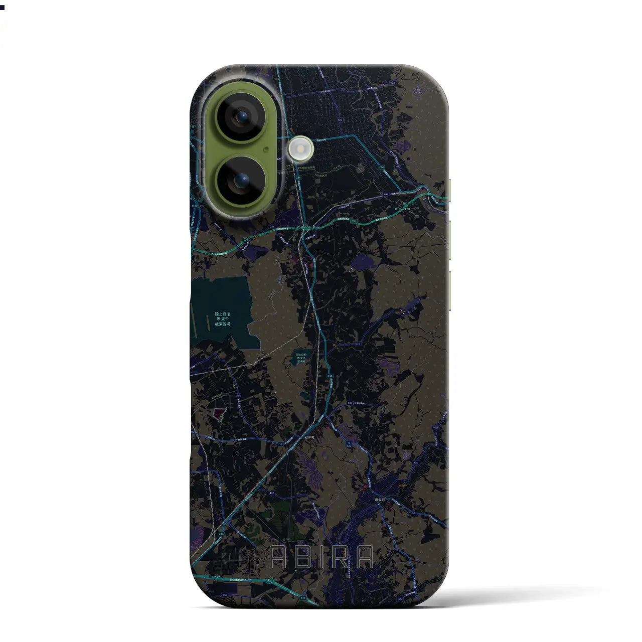 【安平(北海道)】地図柄iPhoneケース(バックカバータイプ)