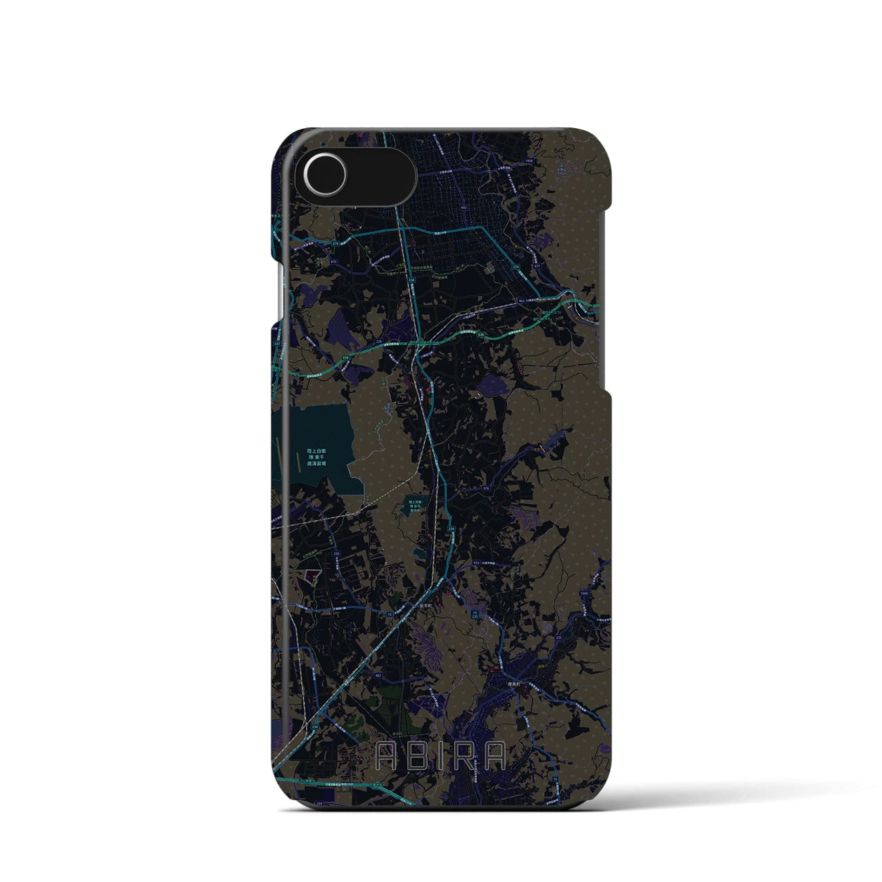 【安平(北海道)】地図柄iPhoneケース(バックカバータイプ)