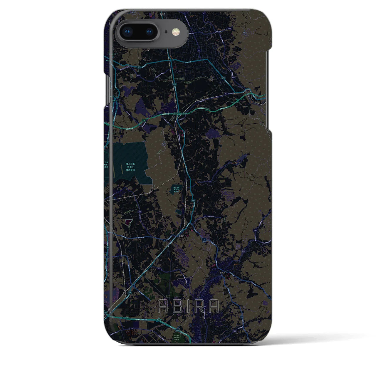 【安平(北海道)】地図柄iPhoneケース(バックカバータイプ)