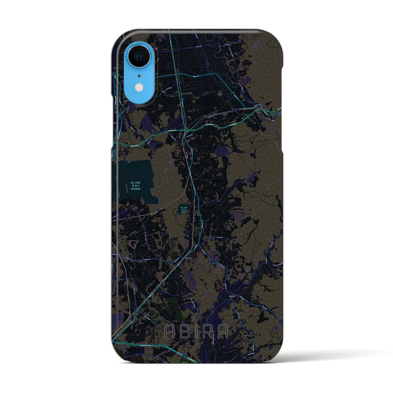 【安平(北海道)】地図柄iPhoneケース(バックカバータイプ)