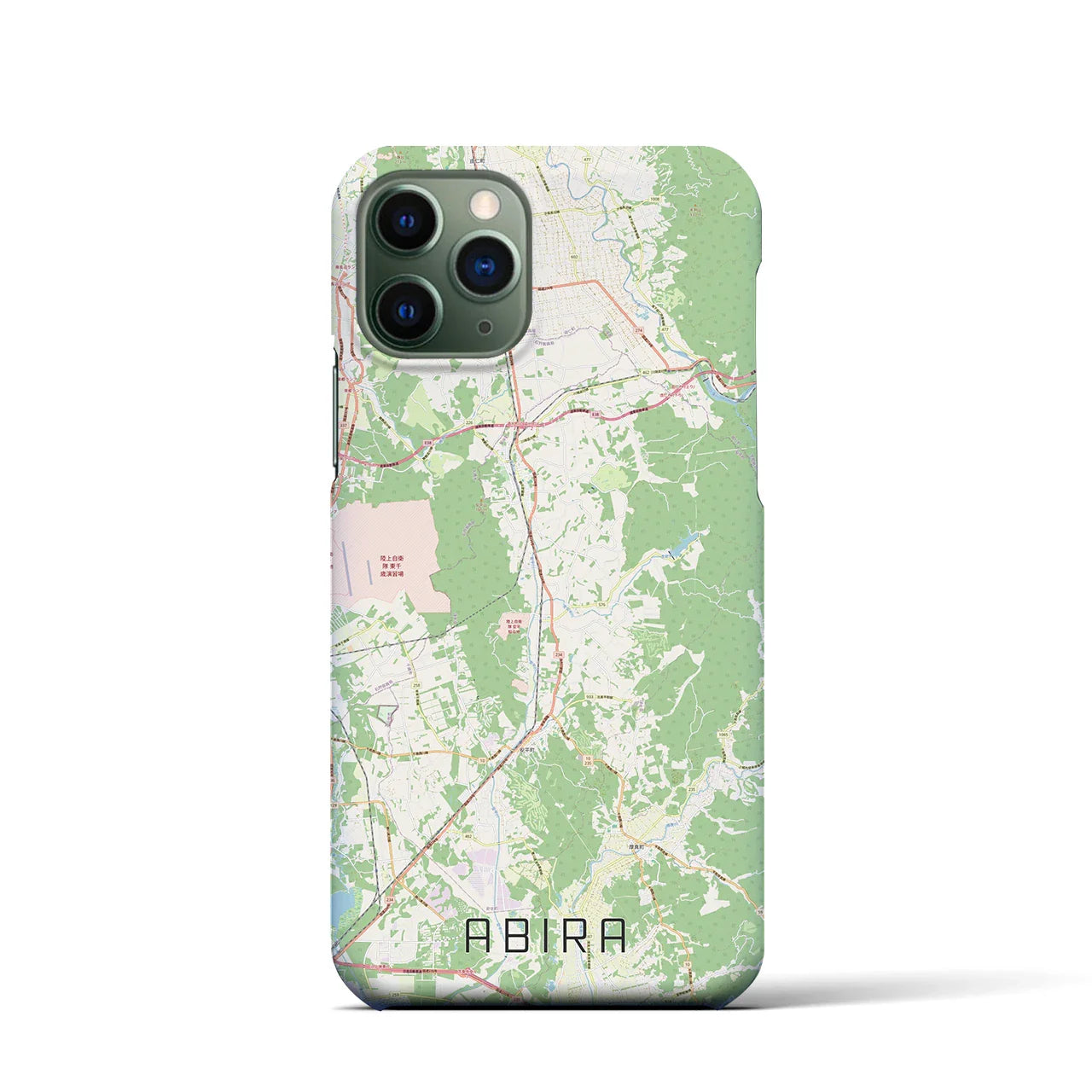 【安平(北海道)】地図柄iPhoneケース(バックカバータイプ)
