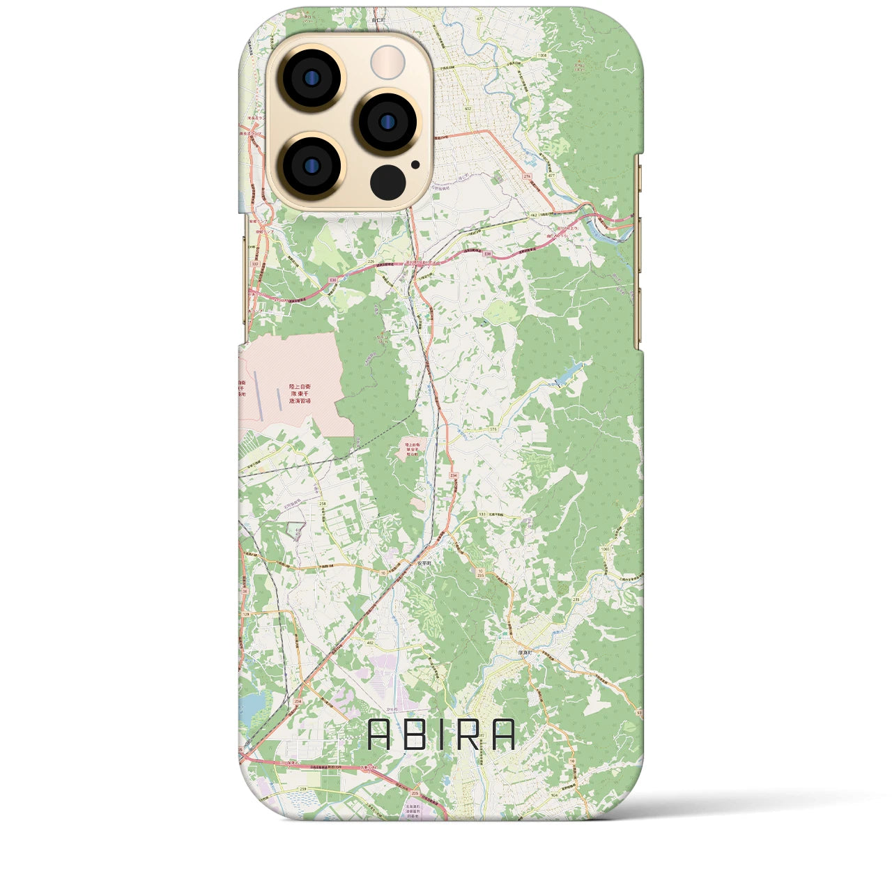 【安平(北海道)】地図柄iPhoneケース(バックカバータイプ)