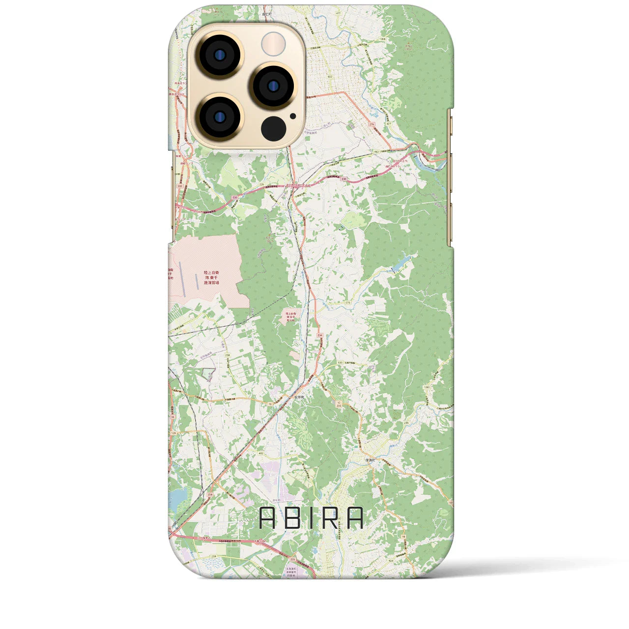 【安平(北海道)】地図柄iPhoneケース(バックカバータイプ)