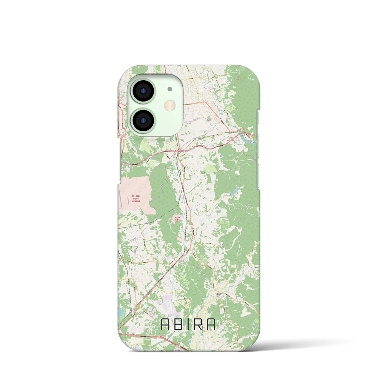 【安平(北海道)】地図柄iPhoneケース(バックカバータイプ)